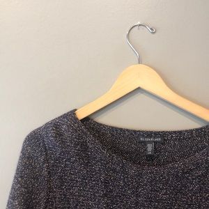 Eileen Fisher Knit Navy Boat Neck Sweater